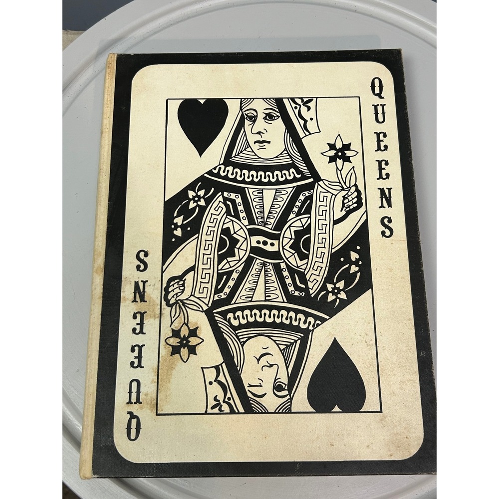 Queens College Yearbook 1972 Coronet Charlotte NC Queen of Hearts Vintage Book